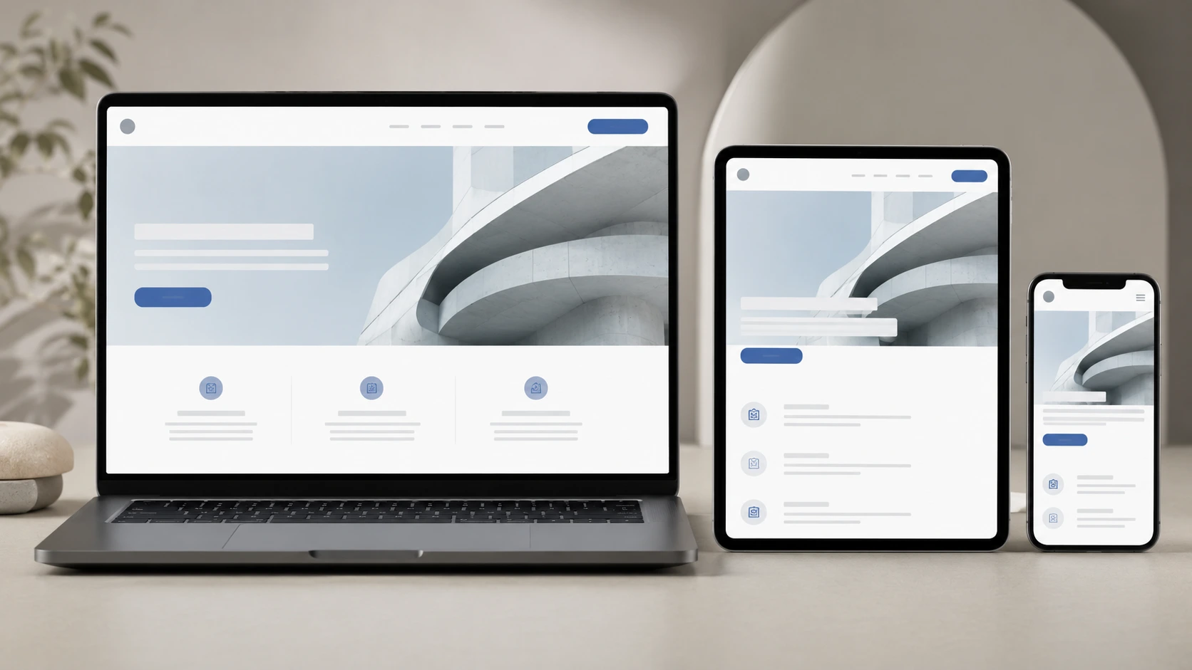 Página web responsive adaptada a celular, tablet y computadora