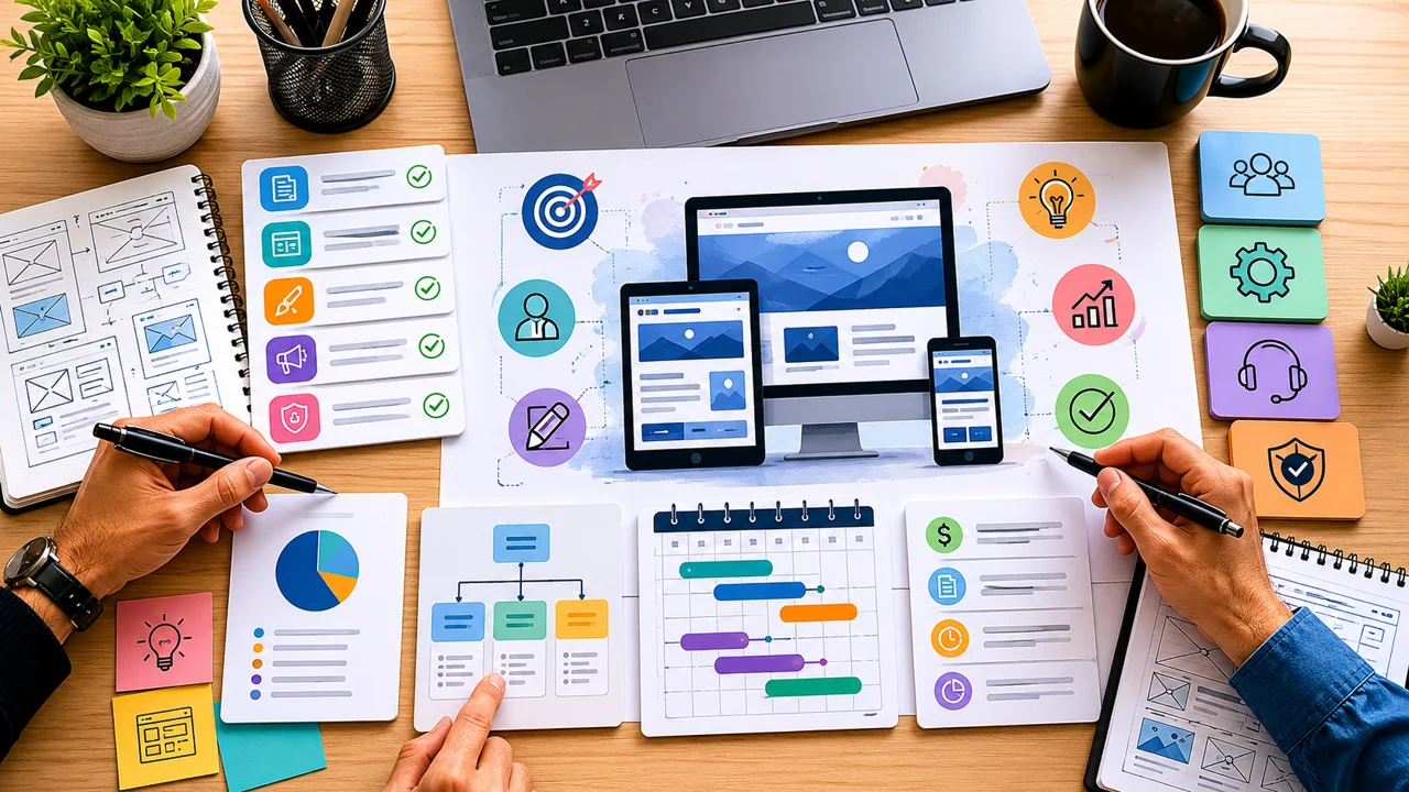 Checklist visual para evaluar una agencia de desarrollo WordPress antes de contratar.