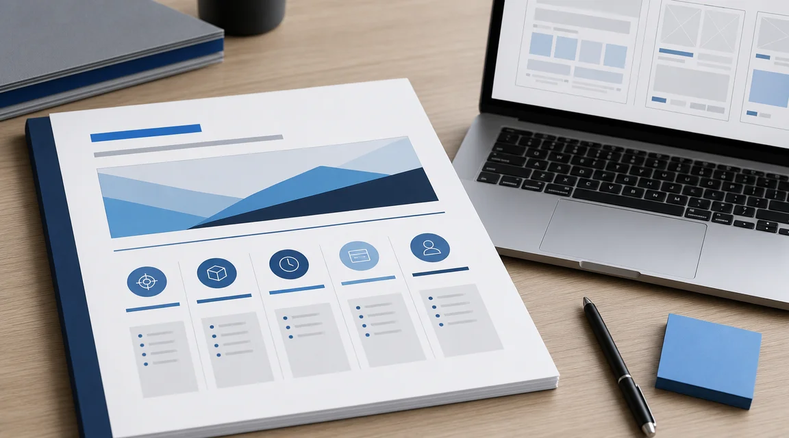 Propuesta de diseño web con alcance, entregables, tiempos y condiciones del proyecto.