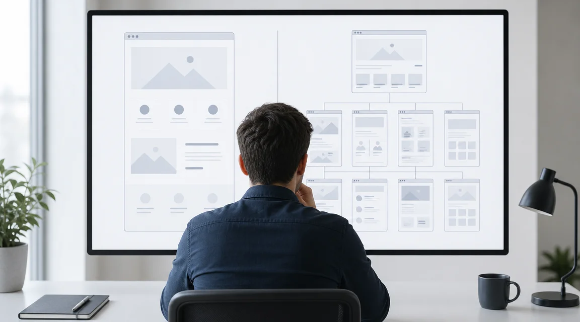 Comparacion visual entre una landing page economica y un sitio web mas completo.