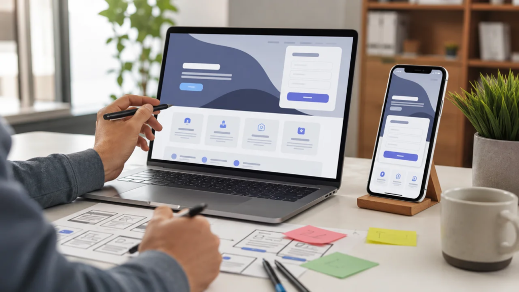 Diseno de landing page orientada a conversion para negocios y profesionales.