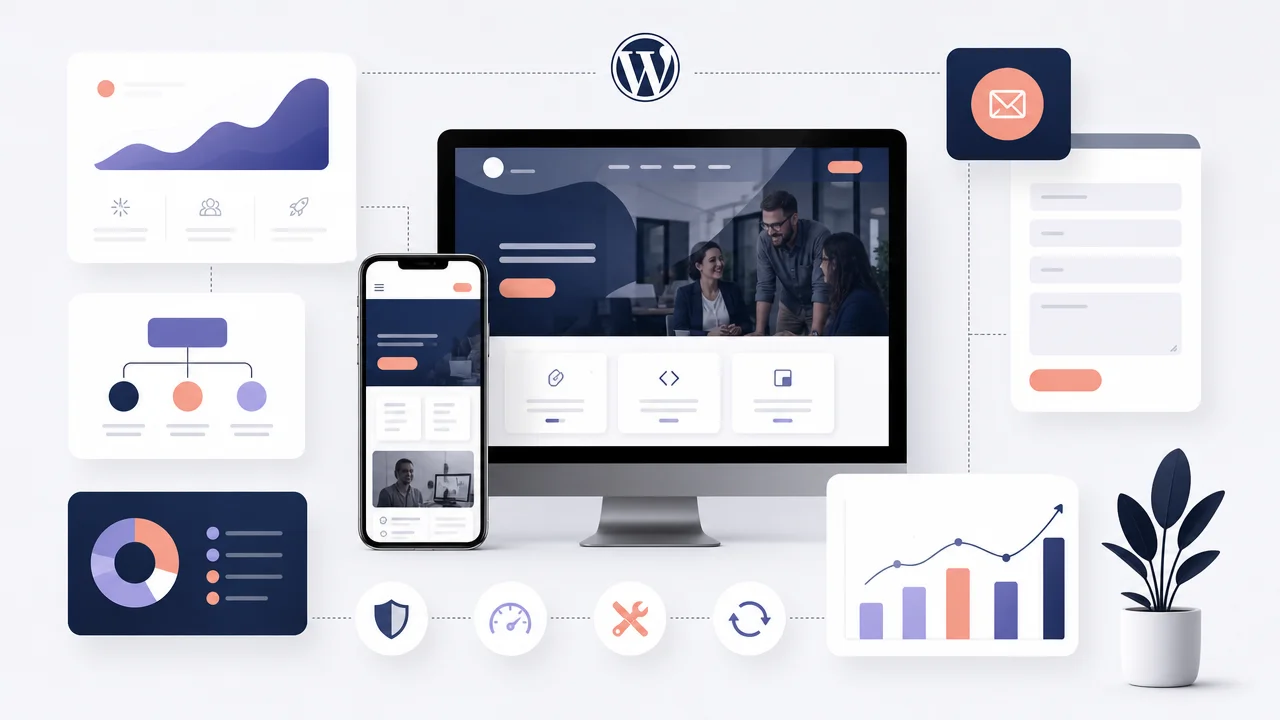 Elementos clave de una web profesional desarrollada en WordPress