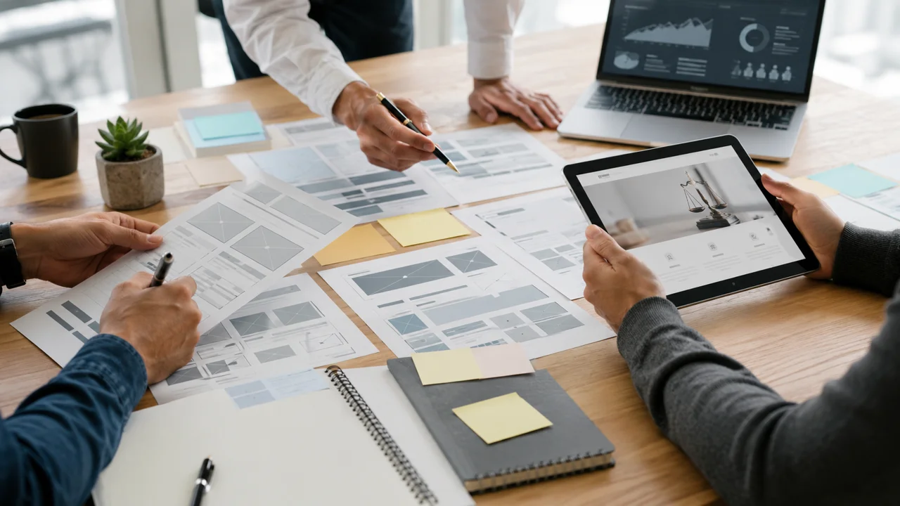 Planificacion estrategica de diseno web para abogados con foco en claridad y conversion.
