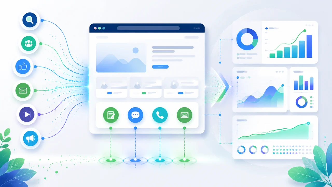 Medicion de conversiones en una web con formularios, WhatsApp y llamadas.
