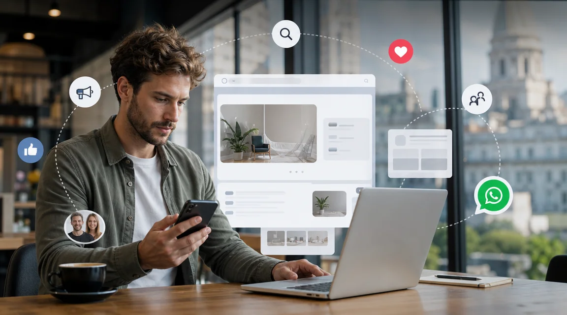 Recorrido de un cliente argentino antes de consultar en una web estrategica