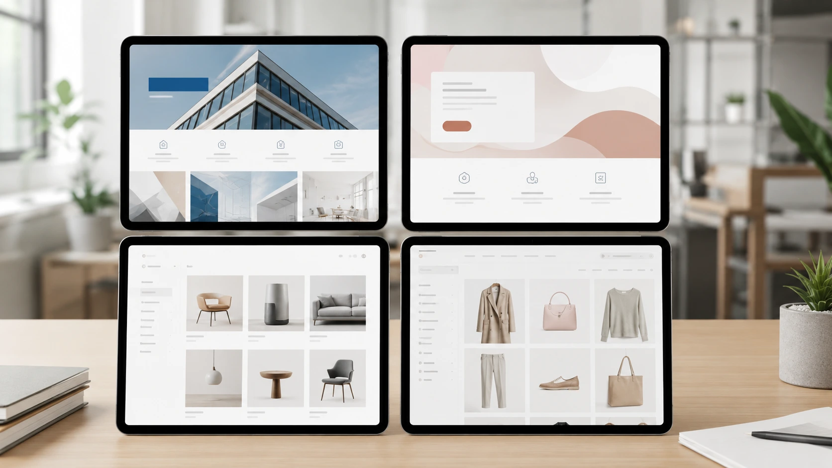 Comparativa visual de tipos de páginas web para empresas y pymes