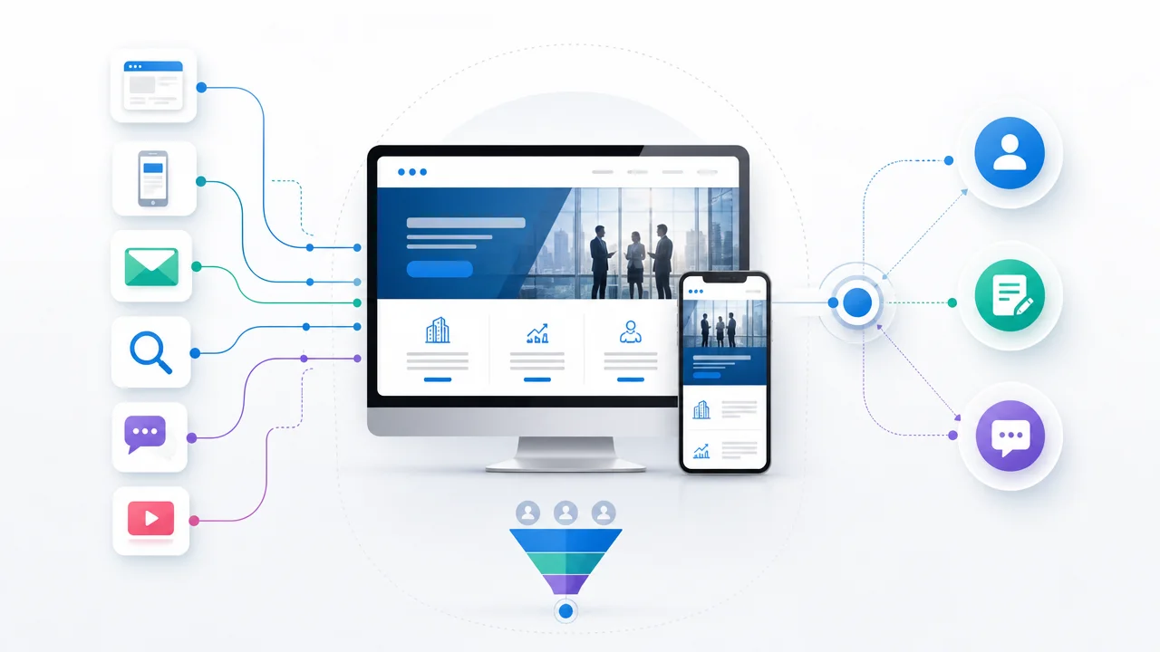 Web corporativa como centro para convertir visitas en consultas comerciales